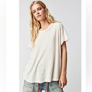 Free People Care Linen Blend Tee